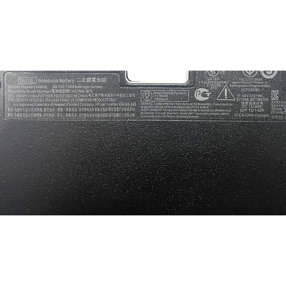 New TA03XL Laptop Battery 11.55V 51Wh HSTNN-LB7J For HP EliteBook 755 840 850 848 G4 Series HSTNN-LB7L HSTNN-I75C-5