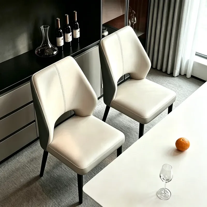 for 2026 New Italian Light Luxury Dining Chair Premium Soft Upholstered Backrest for Home Hotel Restaurant Table and Chair