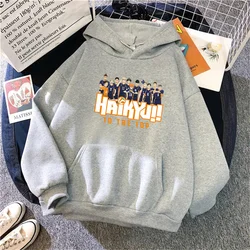 New Japan Anime Volleyball Haikyuu Manga Prints Hoodies Women Hoody Hip Hop Fleece Woman Sweatshirts Pullovers Clothing Unisex