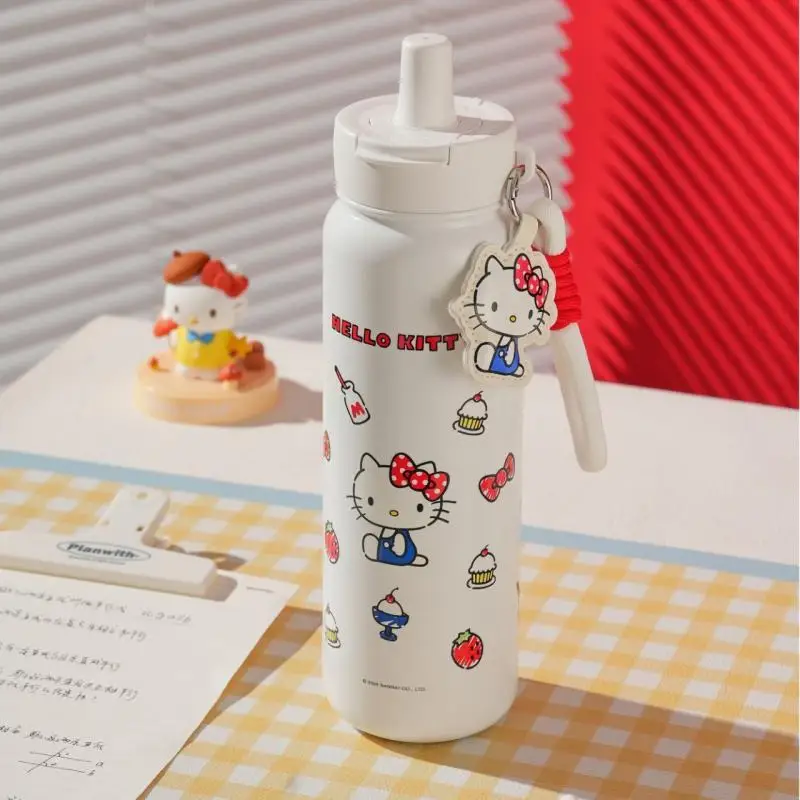 

Sanrio Hello Kitty Kuromi чашка для воды с сохранением температуры чашка с соломинкой 316, удобная модная милая большая емкость