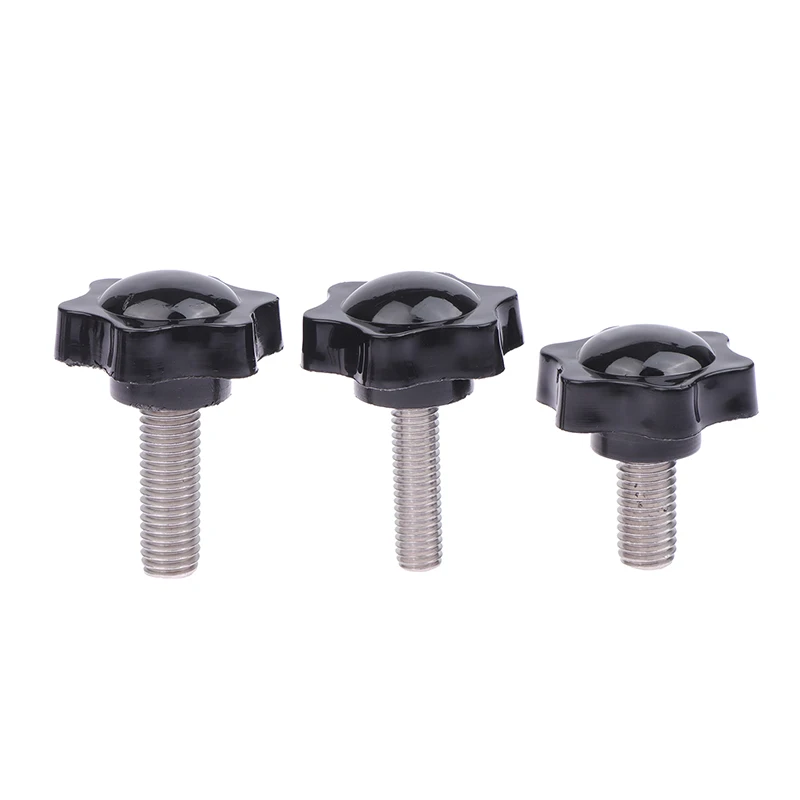 2PCS M6 M8 M10 38# Thread Star Shaped Clamping Bolt Knob Bakelite Plastic Head Handle Screw Mechanical Screw For Industry