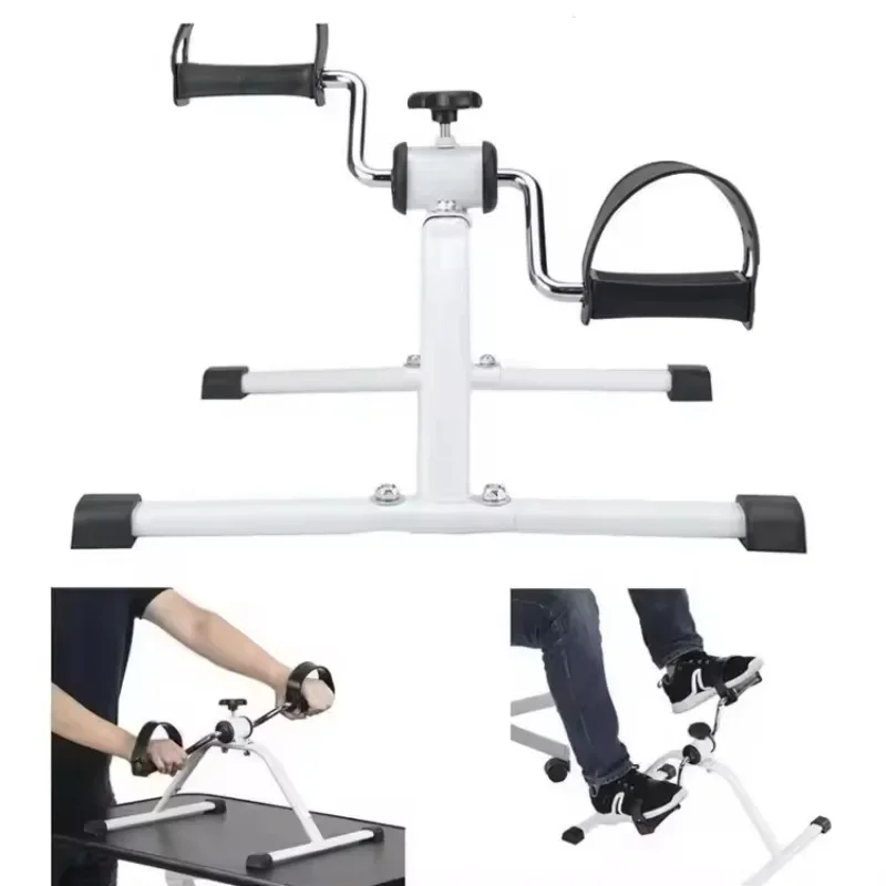 Portable Under Desk Bike Pedal Exerciser Mini Cycle Adjustable Resistance Foot Pedals For Leg & Arm Workout