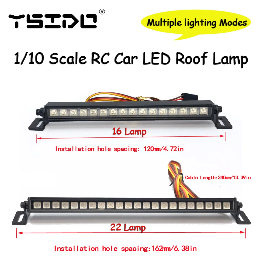 16/22LED RC Car Super Bright LED Light Bar Roof Lamp dla Traxxas Trx-4 Trx-6 Axial SCX10 90027 & SCX10 II 90046 90047 D90 CC01