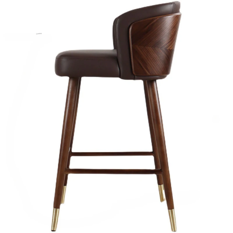 

Nordic Artificial Leather Bar Chairs for Furniture Household High Chair Modern Minimalist Design Leisure Home