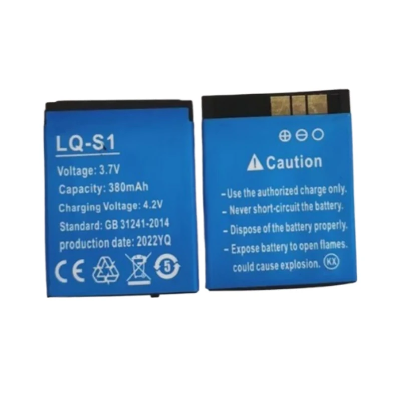 LQ-S1 High Quality Smart Watch Battery 3.7V 380mAh for DZ09 QW09 KSW-S6 RYX-NX9 W8 A1 Brand New Replacement Battery