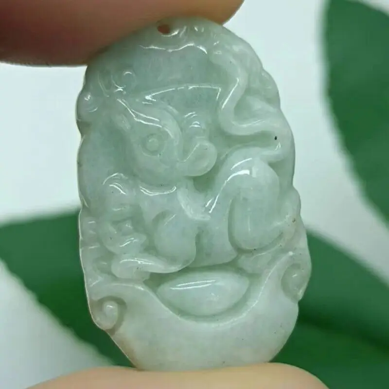 

Сертифицированная зеленая коричневая подвесная мышь из нефрита