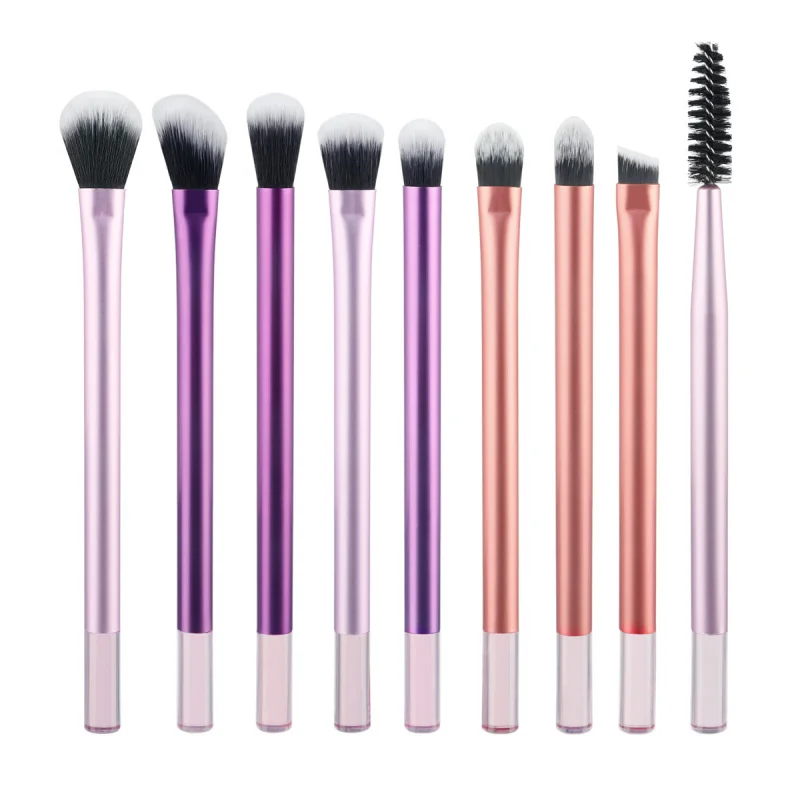 9 Conjunto de pincéis de maquiagemminiMakeup Expert School Eye Shadow Blush Iniciante Ferramentas de maquiagem portáteis