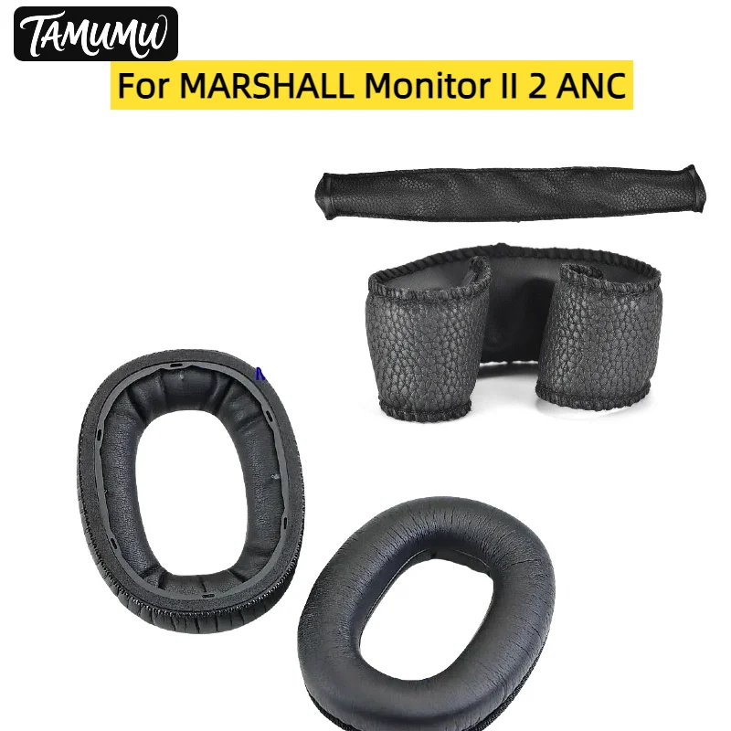 

Replacement Headband for MARSHALL Monitor II 2 ANC Heaphones PU and Soft Memory Foam Top Headband and Ear Pad Repairing Parts