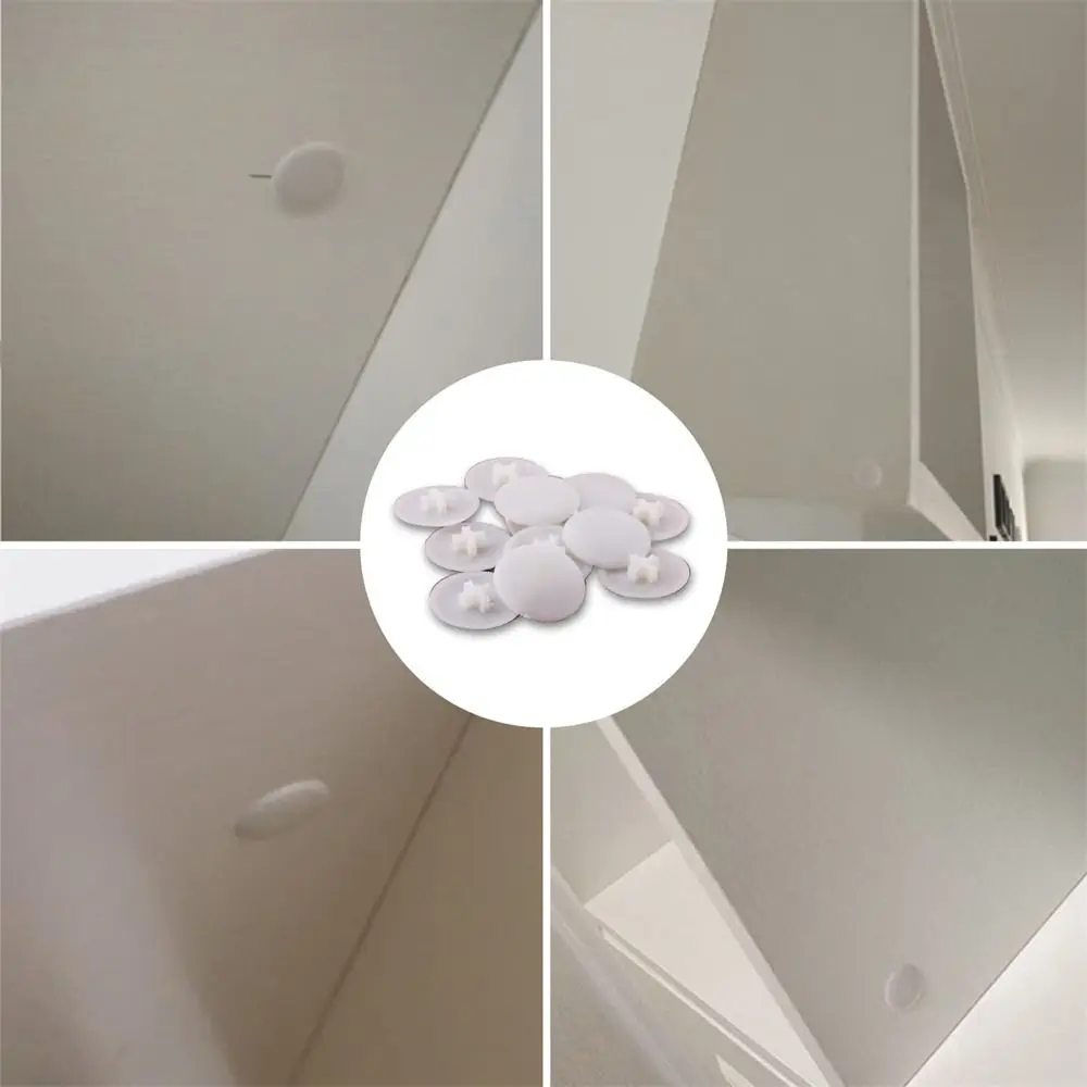 100 PCS Waterproof 17mm Plastic Nuts Bolts Covers White Exterior Protective Caps 3 in1 Screw Cap Screws Head