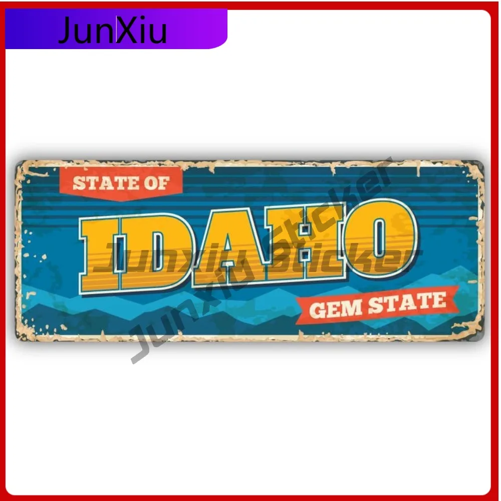 

Idaho Gem State Vintage Travel Sticker Scratch-proof Exterior Art Design Vinyl Bumper Decal Scratch Cover Sticker For Car Decor
