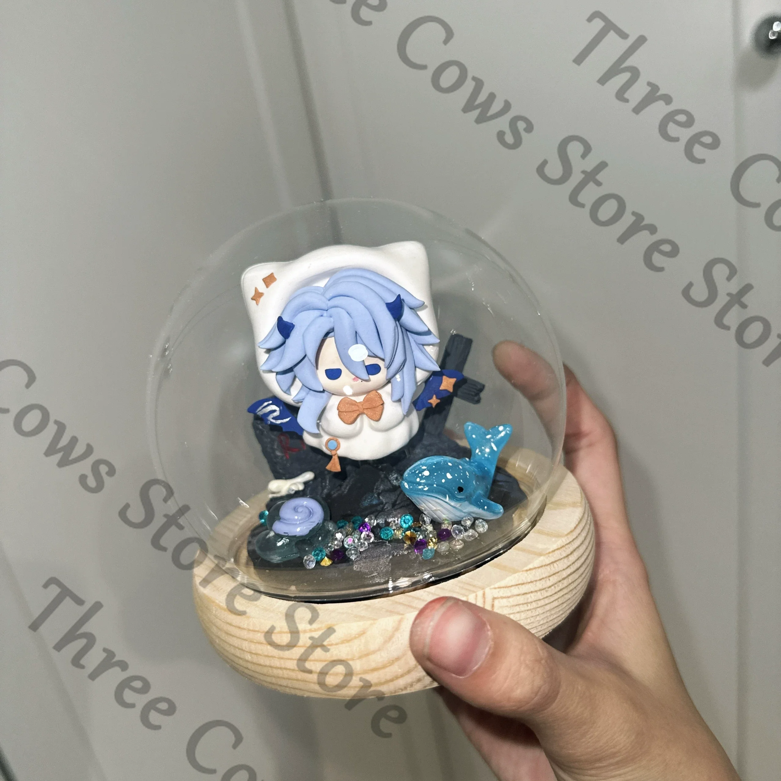 

Аниме Genshin Impact: Камисато Аято, косплей, мультяшная фигурка ручной работы, светящийся хрустальный шар, модель, гаражный комплект, подарок