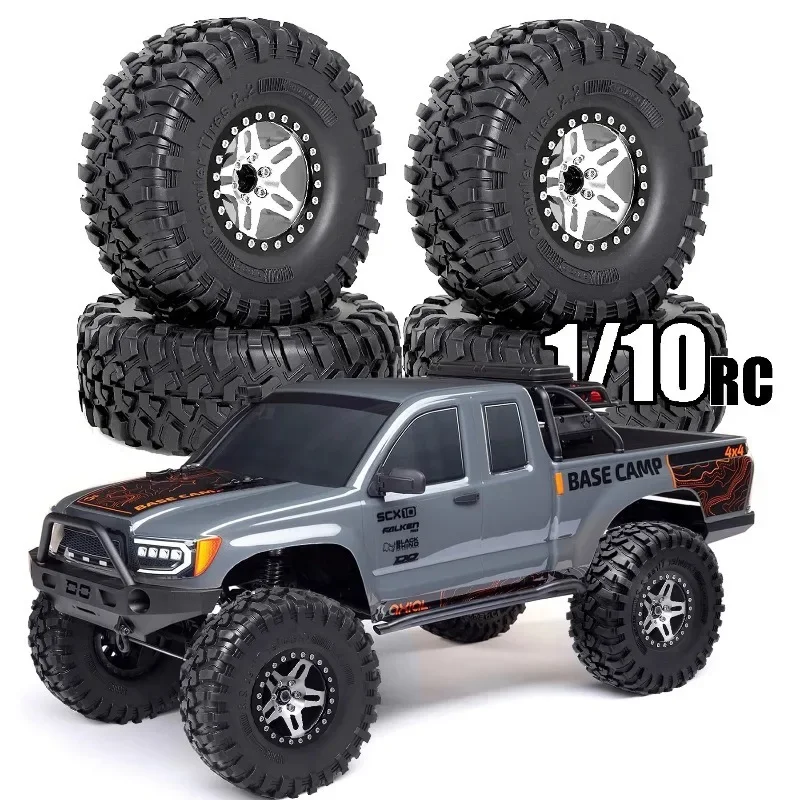 

2.2 in Wheel Tires for 1/10 SCX10 II 90046 SCX10 III AXI03007 SCX10 Pro TRX4 TRX6 Gen7 Gen8 D90 VS4-10 MST CFX RC Crawler