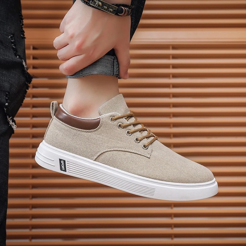 New breathable men's canvas shoes student casual sports shoes trendy youth board shoes - Image 3