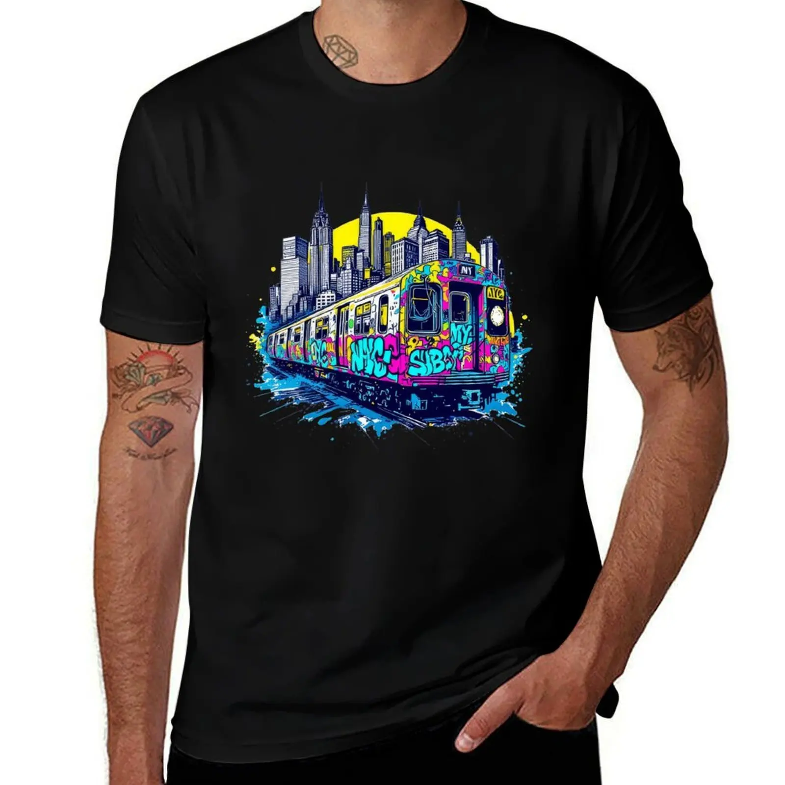 

Train man New Subway t York shirts shirts oversize NYC t anime funny T-Shirt tshirt man Subway