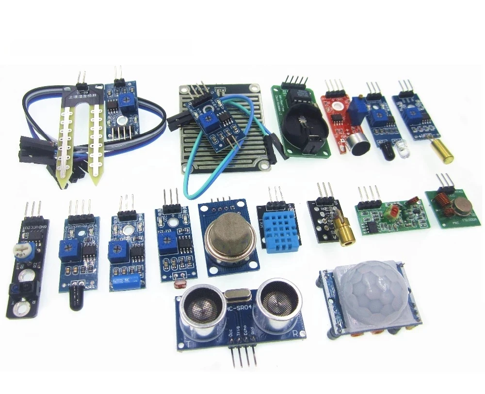 16pcs/lot Raspberry Pi 3&Raspberry Pi 2 Model B the sensor module package 16 kinds of sensor
