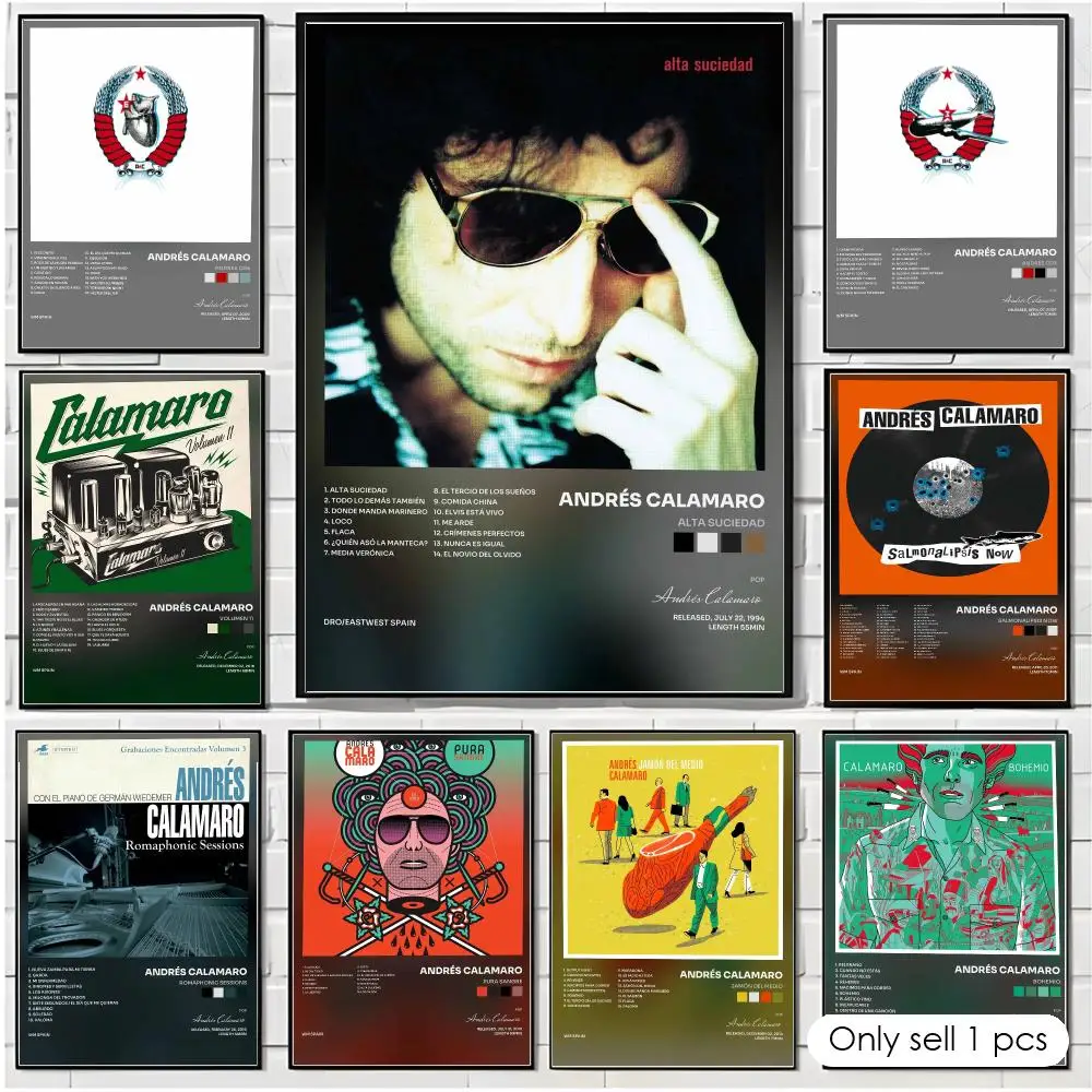 Singer A-Andres Calamaro Poster Wall Art Poster Print Decorative Picture for Living Room Bedroom Home Decor