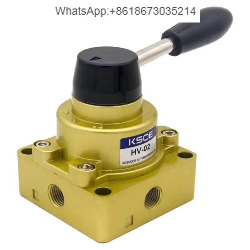 1PC for HV-02 03 04 200D Pneumatic Hand Valve 3 4 Way Manual Reversing Control Cylinder Switch Air Directional Control Valve