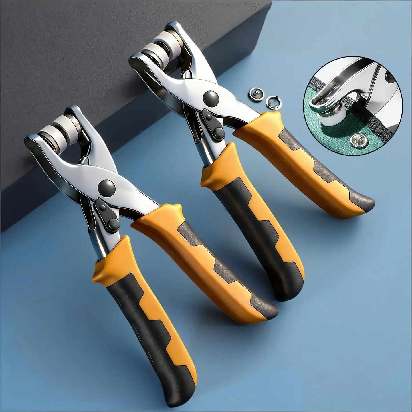 Handheld Snap Fastener Pliers Set 5 Prong Eyelet Grommet Installation Tool Kit For DIY Clothes Bags Leather Dog Collars