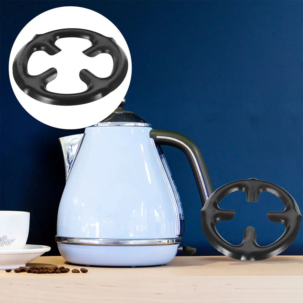 2 قطعة إبريق قهوة الفرن حامل الفولاذ المقاوم للصدأ حامل معدني رف موقد غاز بوثولدر 13 سنتيمتر جولة أسفل الرف نونسليب مقاومة للحرارة المطبخ #6