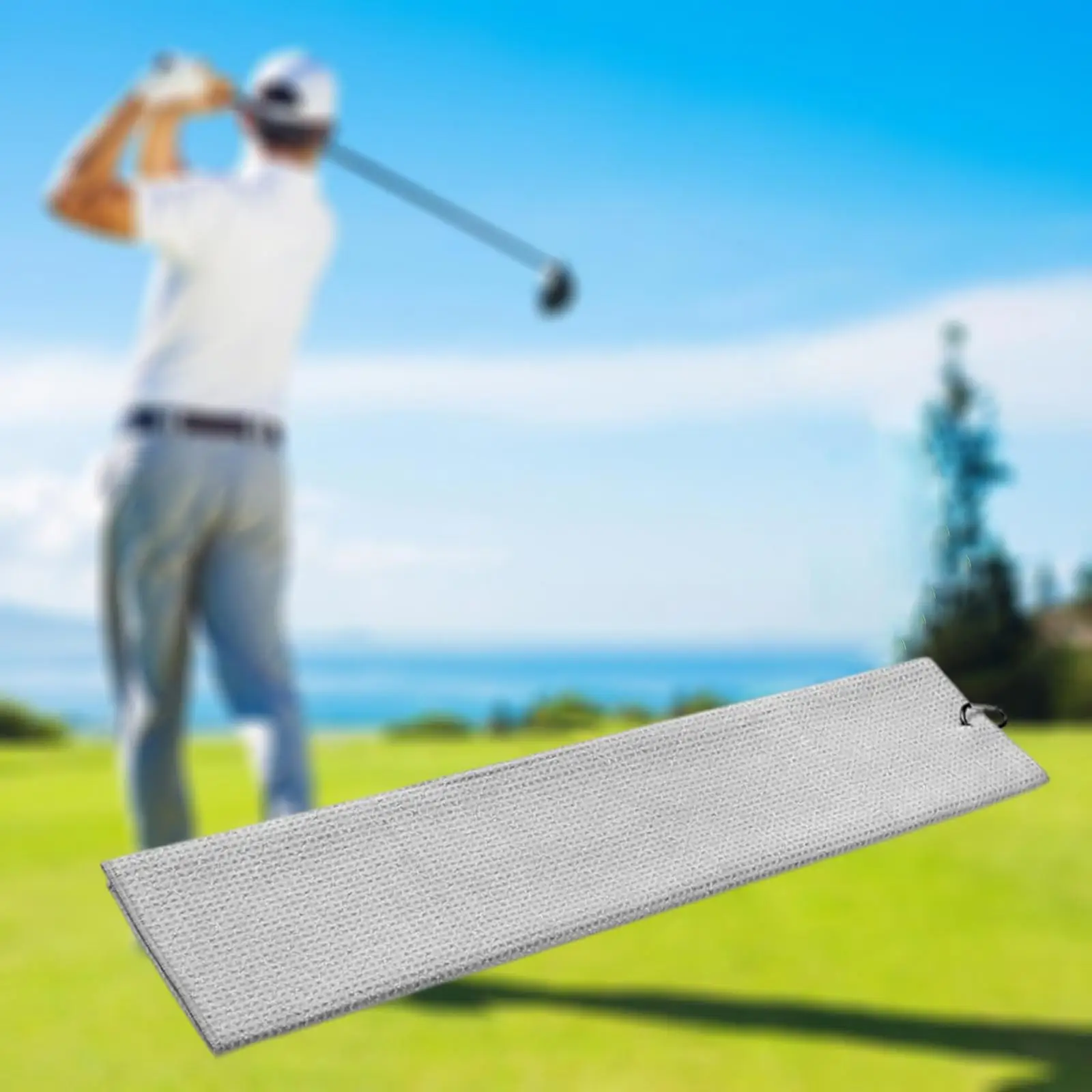 2xgolf asciugamano leggero con motivo a nido d'ape con moschettone asciugamano da Golf per sacca da Golf