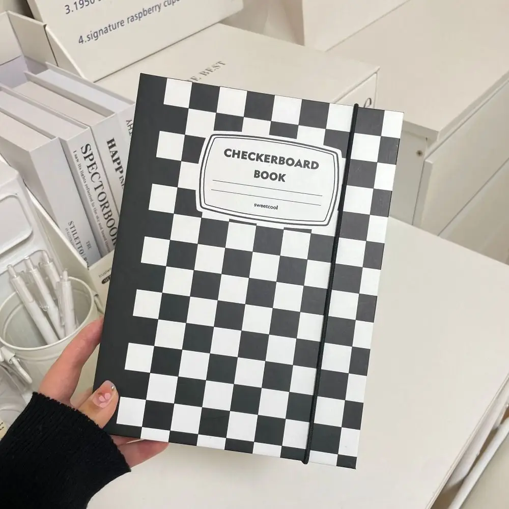 Checkerboard A5 Kpop Idol Photocard Binder Book Jacket Hard Cover Photo Card Holder Loose-leaf 6-hole Collection Book