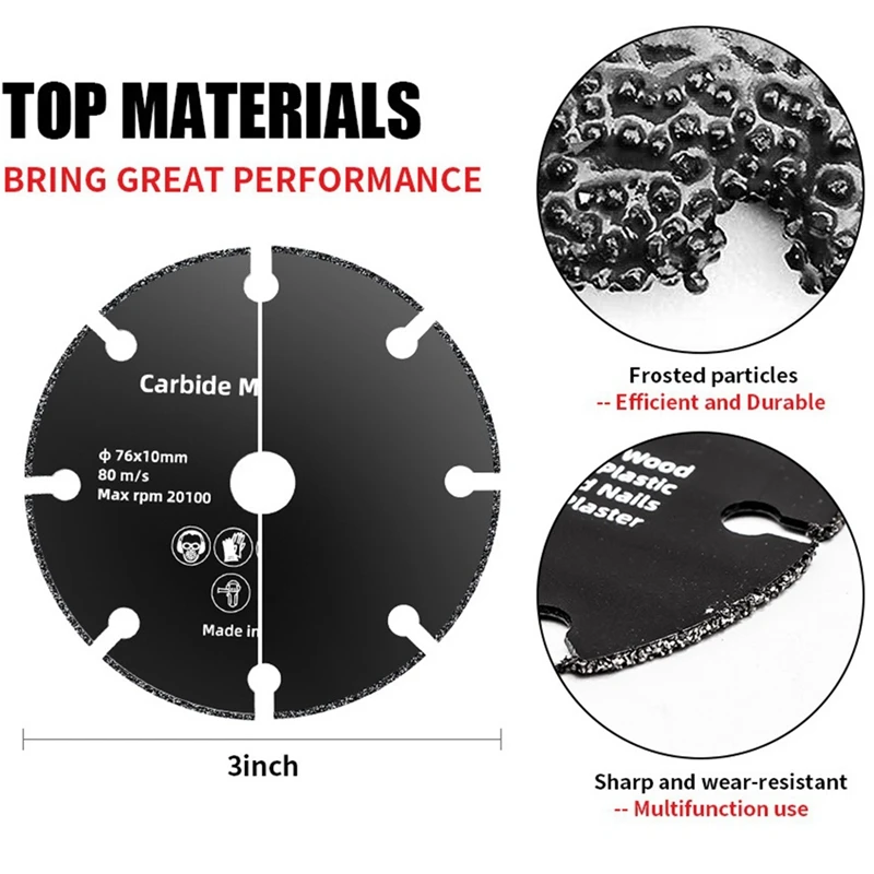10 szt. Ostrze piły 76Mm szlifowanie elektryczne tarcza tnąca narzędzie obrotowe cięcie drewna elektryczny młynek