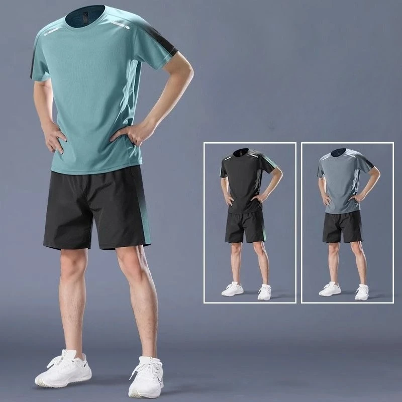 

Sports Suits Men's Shorts Set No Logo Male T Shirt Short Sets Quarter Sleeve Summer Clothes Novelty in Luxury 2 Piece Outfit Tee