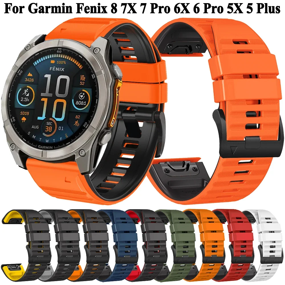 

Quickfit 26mm 22mm Watch Strap Band Suitable For Garmin Fenix 8 51mm 47mm Fenix E 6X 6 Pro 7X 7 Pro 5X 5 Plus Wristband Bracelet