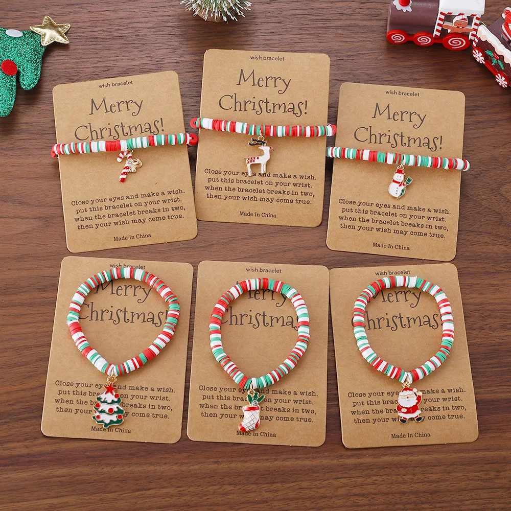 Europe and the United States hot-selling fashion Christmas element card jewelry, personalized cute elk Christmas tr