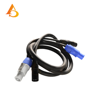 5pcs 1m 2m 3m 5m Powercon XLR 3 pin combo cable DMX512 power cable for stage lighting led