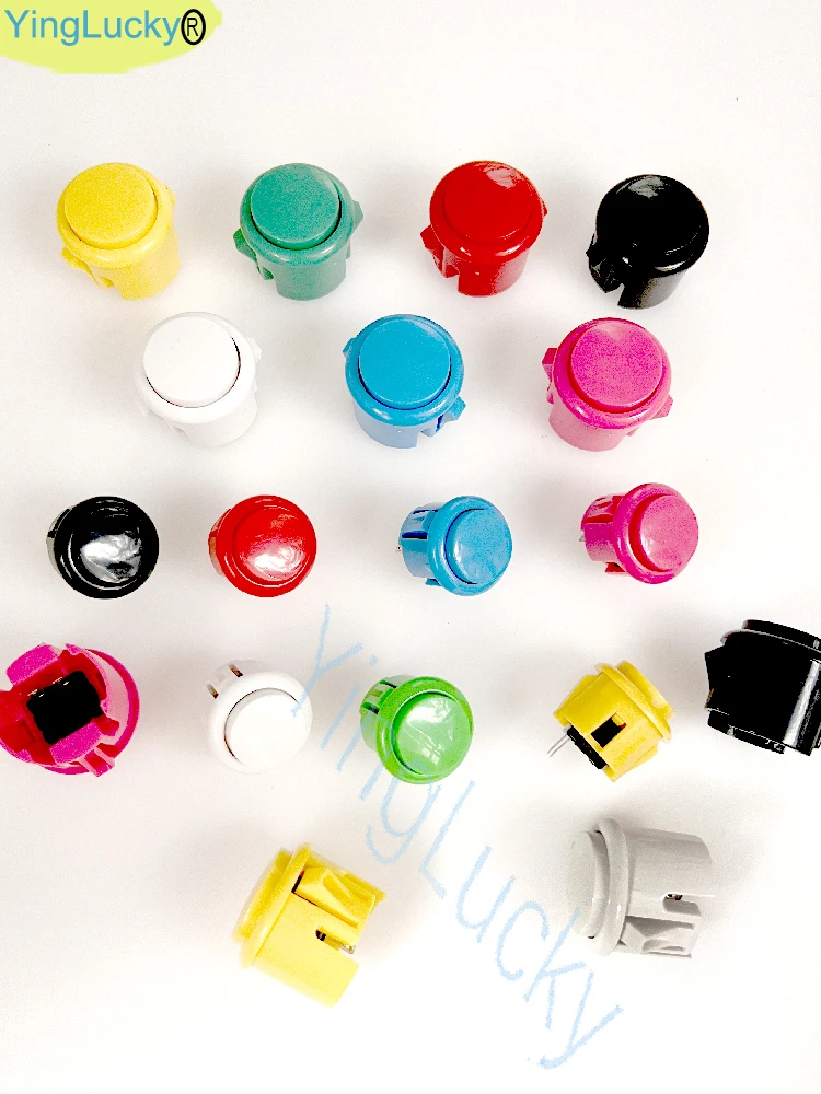 12 Stück Arcade-Druckknöpfe, Sanwa Hitachi Controller, Neo Geo, Joystick, DIY-Kit, Mikroschalter-Tasten, 24mm, 30mm Knöpfe – Detail 2