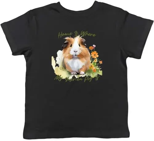 Love Guinea Pigs Kids T-Shirt Home is where my Guinea Pig is Children Boys Girls