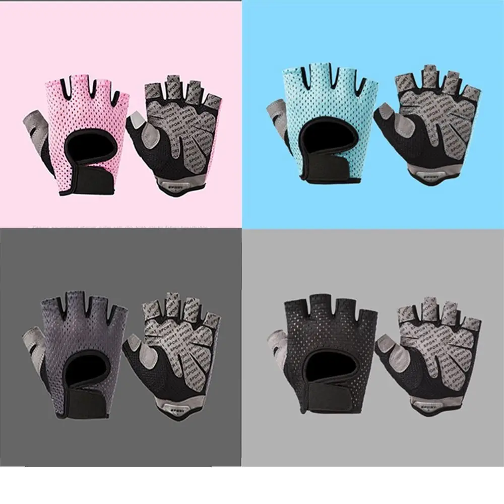 Gants de musculation respirants, antidérapants, résistants aux chocs, pour cyclisme, moto, résistant à l'usure, dos ouvert incurvé