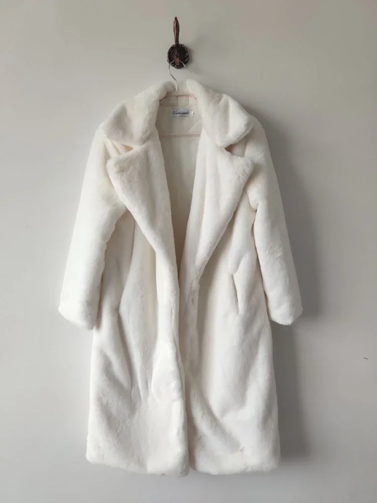 Woman Faux Fur Coat Women Warm Ladies Fur Rabbit Hair Imitation Jacket Female Plush Teddy Coat Outwear Winter Long Winter Coat