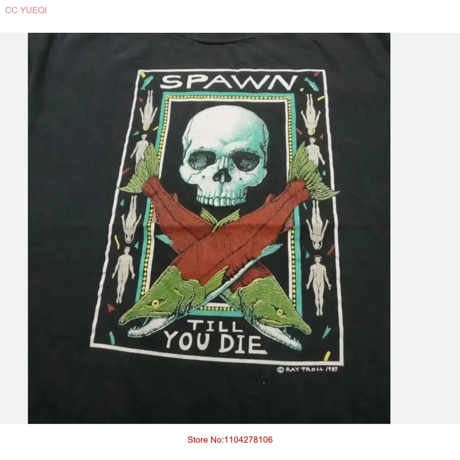 Spawn Movie 1987 Till You Die T Shirt Skull Horror Black S 5XL vintage Washed Casual Versatile designer clothes Stylish