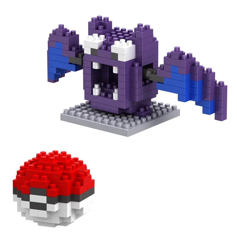 75 Stile Pokémon Bausteine Montage Anime Pikachu Glurak Schigerausche Bisasam Gengar Figuren Spielzeug für Kinder Geschenk