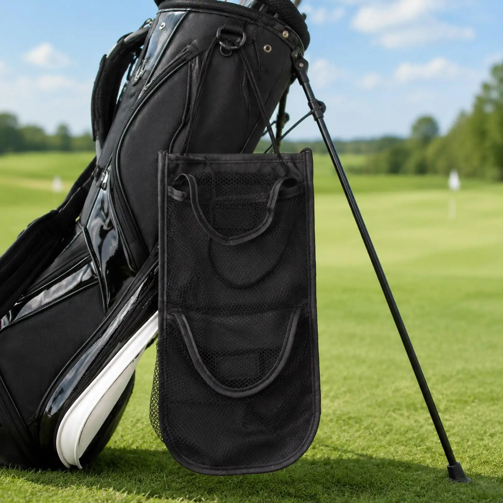 Lightweight Golf Ball Pouch with Double Layer Design Carrying Bag for Golf Sport Accessories Training