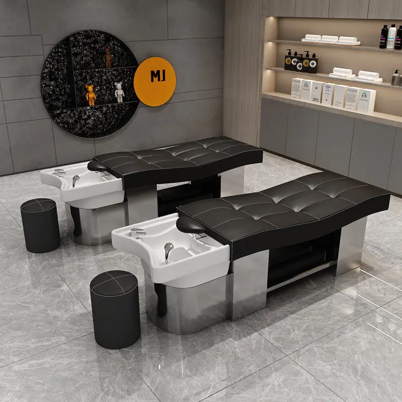 Living Room European Style Shampoo Bed Basin Elegant Barber Equipment Shampoo Bed Head Washing Myjka Fryzjerska Barber Equipment