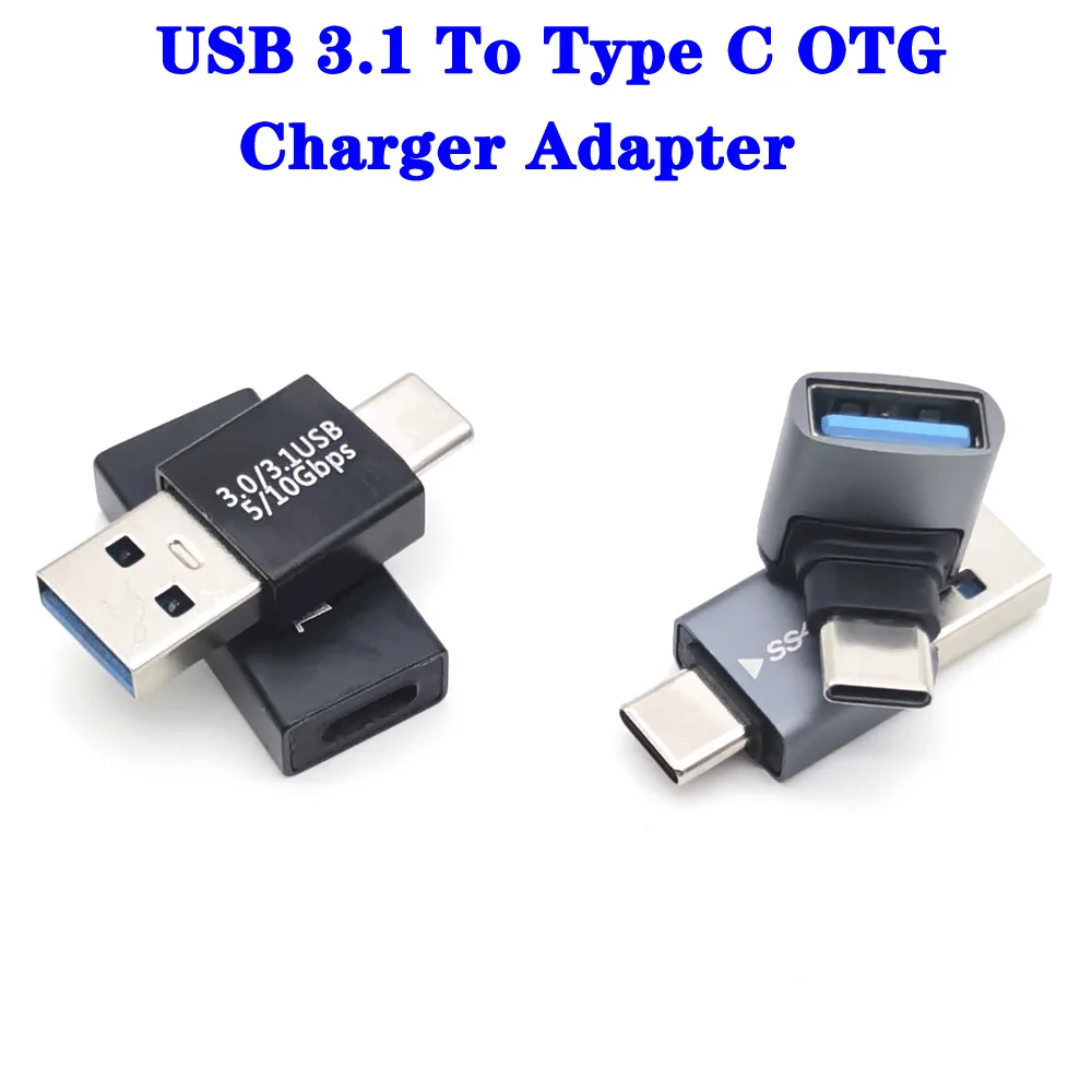 1PCS USB 3.1 To Type C OTG Charger Adapter Connector Type-C to USB Male To Type-c Adapt Converter for PC MacBook Car USB ipad