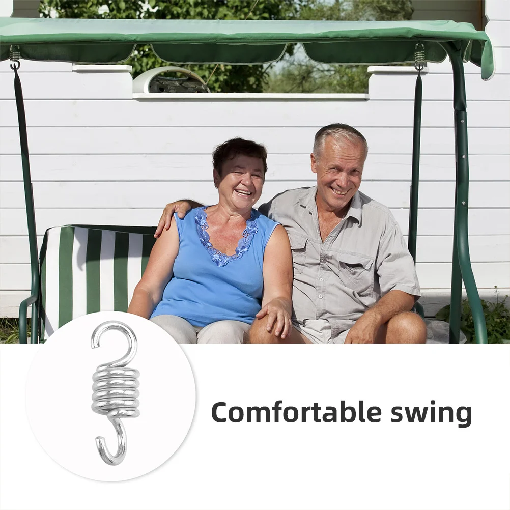 

4 Pcs Chair Spring Heavy Duty Springs Bag Metal Universal Hanging Swing Hammock Silver Tool