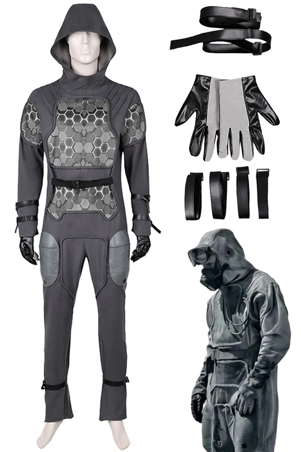 Paul Atreides Boys Cosplay Fantasy Costume 2024 Movie Dune 2 Disguise Gloves Strap Jumpsuit Outfits Adult Men Halloween Suits