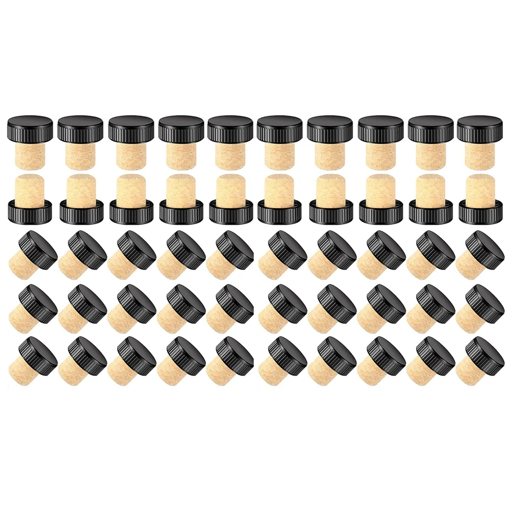 

Cork Plugs Cork Stoppers Tasting Corks T-Shape Wine Corks with Plastic Top Wooden Wine Bottle Stopper Bottle Plugs Corks