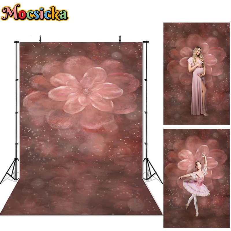 Abstract Floral Backdrop For Maternity Adult Children Art Portrait Photo Background Spring Flower Studio Photography Props