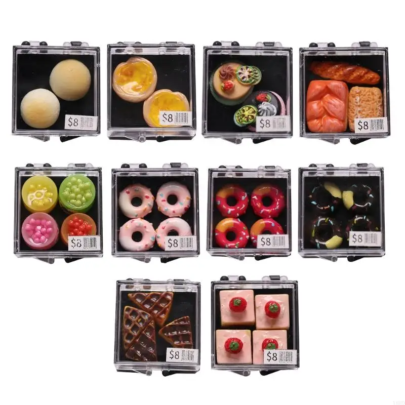 

Y88D Dollhouses Dessert for Kid Create Micro Scene Setting Model for Pretend Play