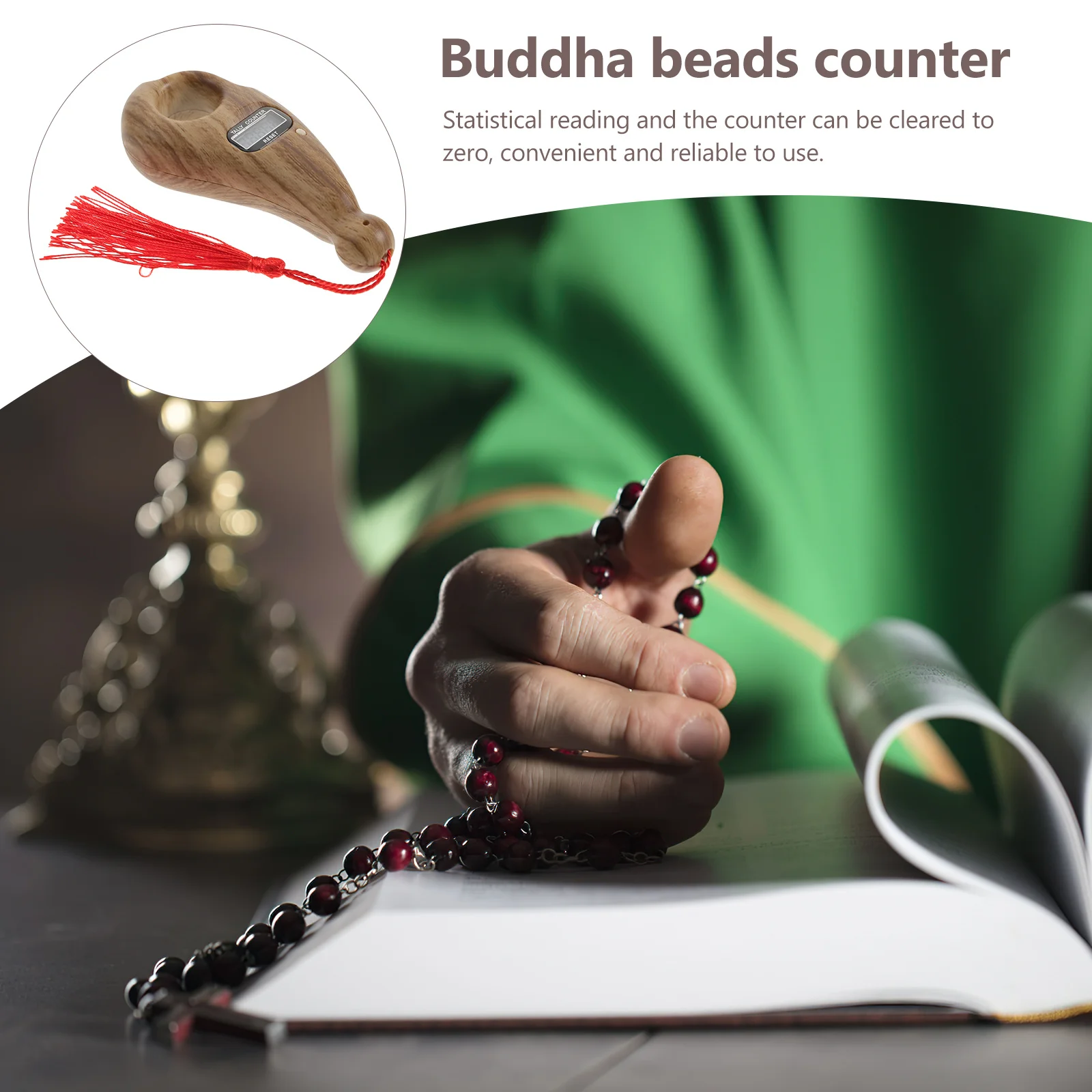 

Digital Buddha Beads Counter Lightweight Compact Chanting Buddhist Bead Counting Machine Practical Meditation Decompression Tool
