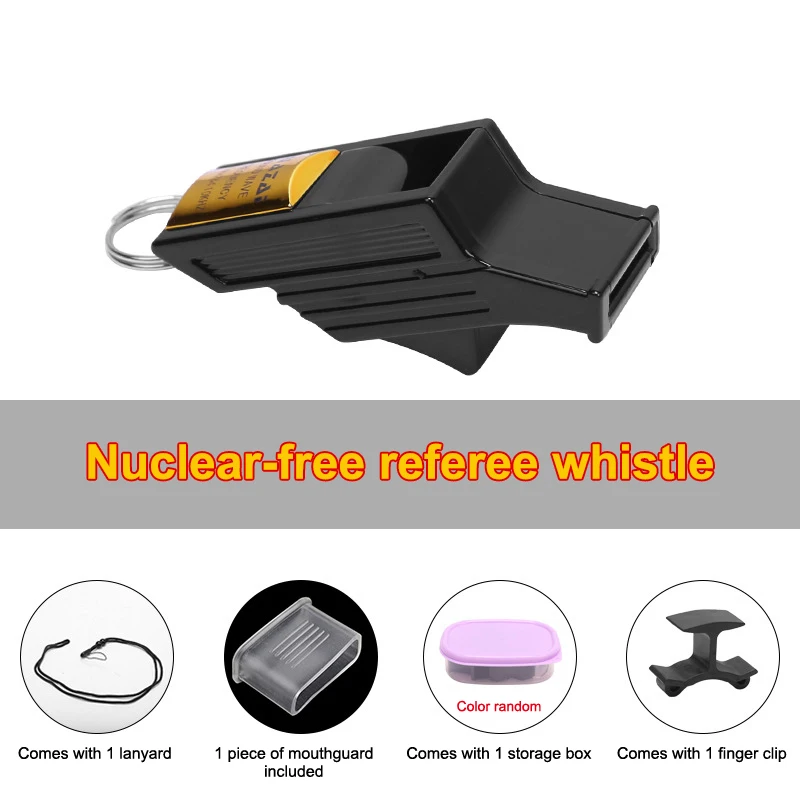 Professional Soccer Referee Whistles Big Sound Gold Silver Football Whistles Seedless Plastic Emergency Basketball Whistle