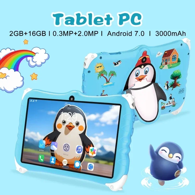 Hot Sale Penguin 7 inch WiFi Kids Tablet PC 2GB+16GB Android 7.0 MT6735 Octa Core CPU Kid Tablet