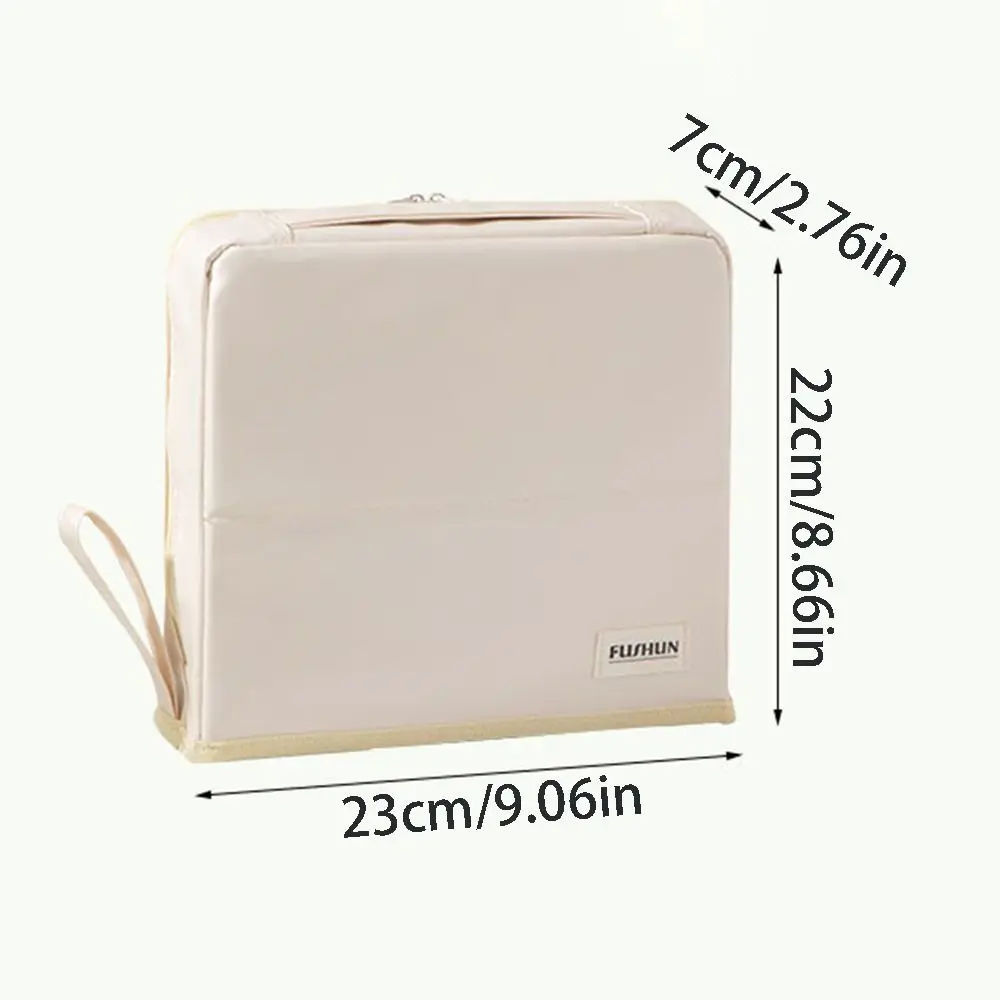 PU Vertical Makeup Bag Standable Large Capacity Skincare Storage Bag Waterproof Multifunctional Makeup Brush Storage Pocket