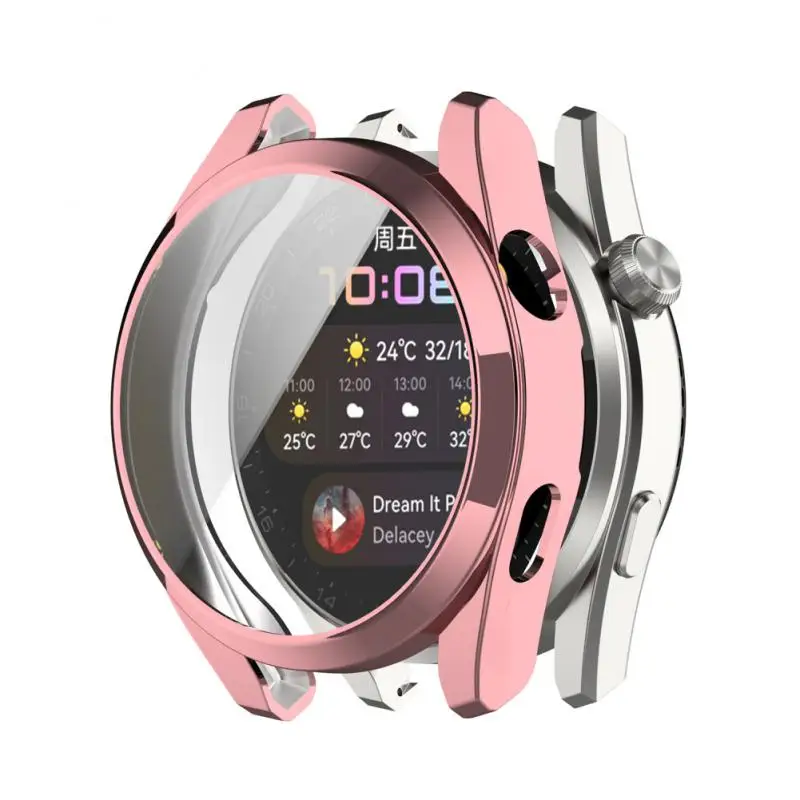 2/3/4PCS Glass Screen Ultra-thin For Watch3 Electroplated Tpu Soft Rubber Accessories Protective Shell