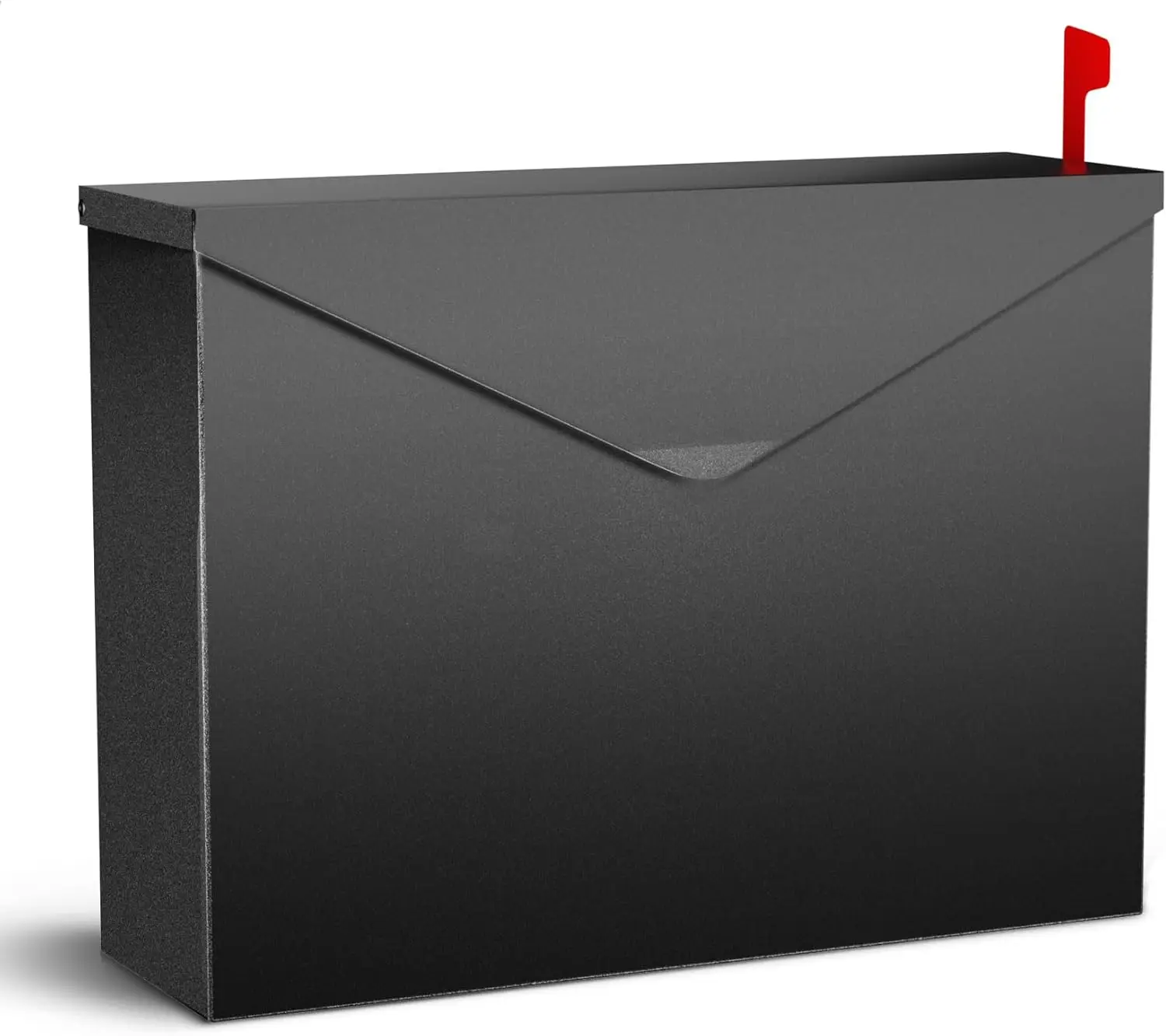 

Настенный почтовый ящик с флагом для отправленной почты, 14,2x10,4x4,3 дюйма, стальной почтовый ящик для улицы, из оцинкованной стали, устойчивой к ржавчине, Q